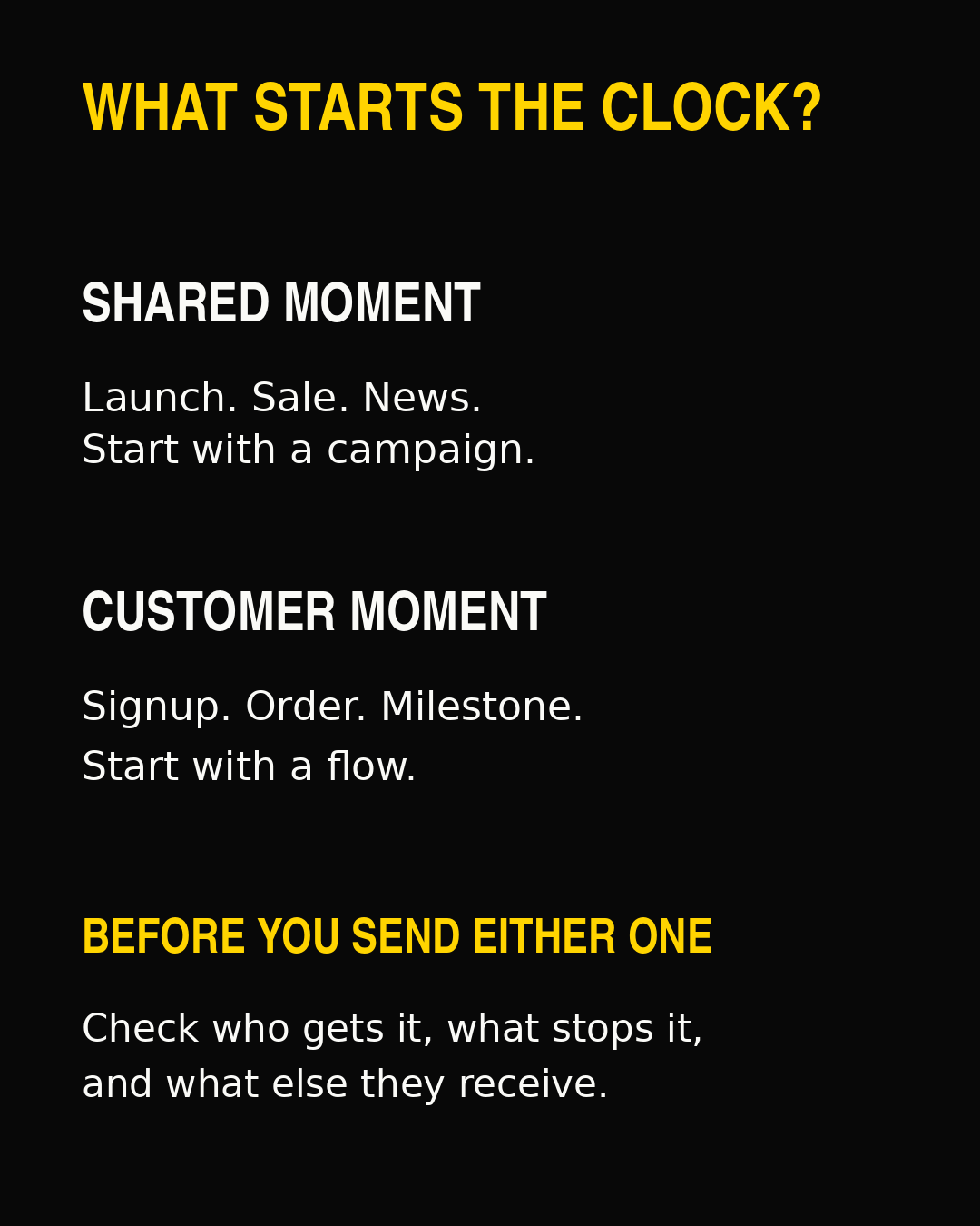 Campaign versus flow decision guide